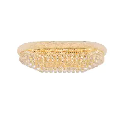 Primo 18 light Gold Flush Mount Clear Royal Cut Crystal
