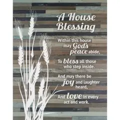 Dexsa House Blessing Wood Plaque Easel - 11.75" x 15"