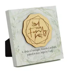 Dexsa Our Family Meadow Wood Plaque 6 inches x 6 inches
