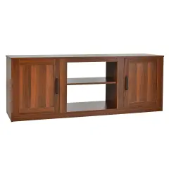 58 Inch TV Stand with 1500W Faux Fireplace for TVs up to 65 Inch Brown
