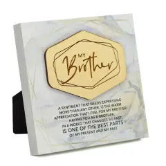 Dexsa My Brother Meadow Wood Plaque 6 inches x 6 inches