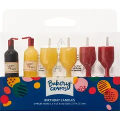 Wine Shaped Candles, 6pc