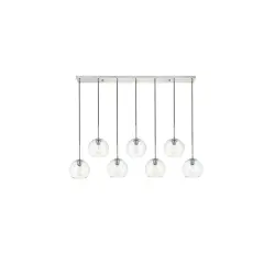 Baxter 7 Lights Chrome Pendant With Clear Glass