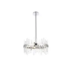 Serena 20 inch crystal round pendant in chrome