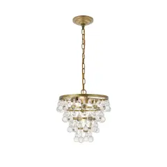 Kora 3 light Brass Pendant