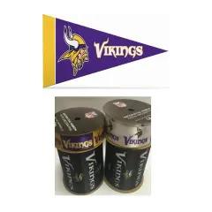 Vikings Ribbon, 4-pack of Ribbon & Mini Pennant, Offray Ribbon