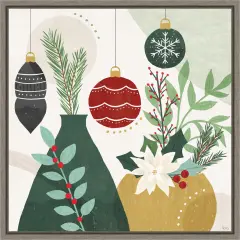 Deco Holiday II by Veronique Charron Canvas Art Framed