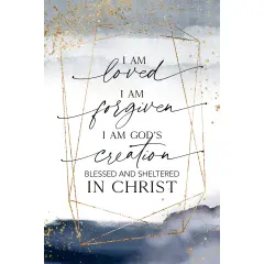 Dexsa I Am Loved Wood Plaque with Easel and Hanger 6 inches x 9 inches