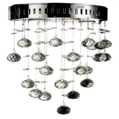 Galaxy 3 light Chrome Wall Sconce Clear Royal Cut crystal