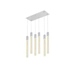 Weston 6 lights pendant in chrome