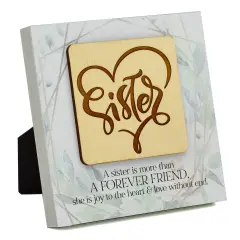 Dexsa Sister Meadow Wood Plaque 6 inches x 6 inches