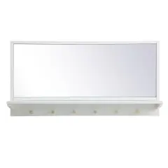 Entryway mirror with shelf42 inch x 21 inch in white