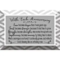 Dexsa With Each Anniversary Glass Plaque with Easel 4 inches x 6 inches