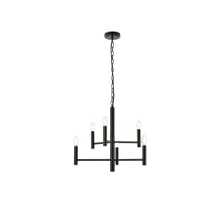 Carmella 6 lights pendant in black