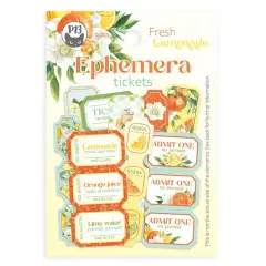Fresh Lemonade Ephemera Cardstock Die-cuts 9/Pkg-Tickets