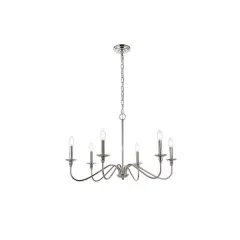 Rohan 30 inch chandelier in polished nickel