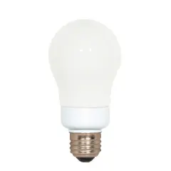 Satco S7282 7W A-Shape Screw-In 4100K fluorescent bulb