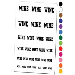 Wine Fun Text Temporary Tattoo Water Resistant Fake Body Art Set Collection Orange