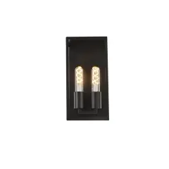 Voir 2 lights wall sconce in black