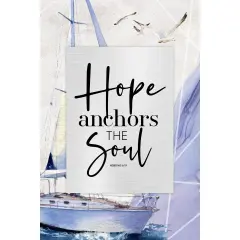 Dexsa Hope Anchors The Soul Wood Plaque with Easel and Wall Hanger 6"x9"