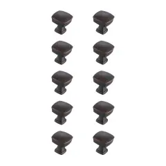 Irvin 1.3" Oil-rubbed Bronze Square Knob Multipack (Set of 10)