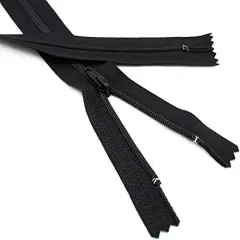 #4.5 Black Closed Bottom Slipcover & Upholstery YKK Zipper - Color Black - Made in The United States (1 Zippers Per Pack) (108" Inches)
