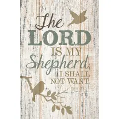 Dexsa The Lord Is My Shepherd&hellip;New Horizons Wood Plaque with Easel