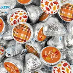 Fall Candy Party Favors Chocolate Hershey's Kisses Hello Fall