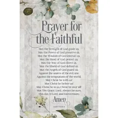 Dexsa Prayer For The Faithful Symbols of Faith Inspirational Wood Plaque 6 inches x 9 inches