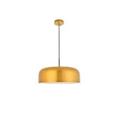 Etude 1 light satin gold and black Pendant