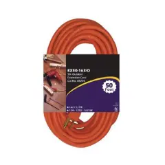 SUNLITE EX100-16/3 Heavy Duty Orange 100 foot Extension Cord