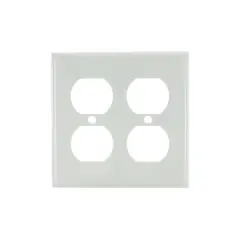 SUNLITE White E212W 2 Gang Duplex Receptacle Plate