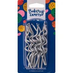 Twist Shaped Candles Silver