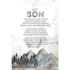 Dexsa My Son Wood Plaque with Easel and Hanger 6 inches x 9 inches