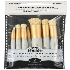 FolkArt Short Handle Stencil Brush Set 7/Pkg