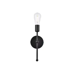 Keely 1 light black wall sconce