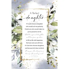 Dexsa A Perfect Daughter Inspirational Wood Plaque 6 inches x 9 inches