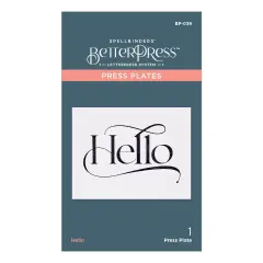 Spellbinders BetterPress Letterpress System Press Plates-Hello 1/Pkg