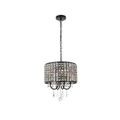 Elise 14 inch pendant in black