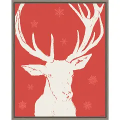 Seasonal Shades IV Reindeer by Anne Tavoletti Canvas Art Framed