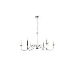 Rohan 42 inch chandelier in polished nickel