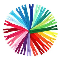 #3 YKK Skirt & Dress Zipper Assortment - Mix of Hot Seasonal Colors for Clothes, Crafts & Sewing Projects - Choose Your Length - Made in The United States (12 Zippers Per Pack) (16" Inches)