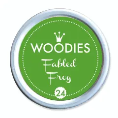 WOODIES Stamp Pad Ink Tin, Fabled Frog, Dye-based Ink, Vibrant Color, 1-1/2 round Tin