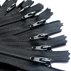 #3 Skirt & Dress Black YKK Coil Closed Bottom Zippers for Sewing Craft & Apparel - Choose Your Length - Made in The United States (100 Zippers Per Pack) (10" Inches)