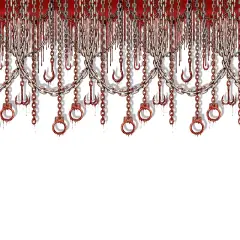 Beistle - Bloody Chains & Hooks Backdrop - 4' x 30' - 6 Pack