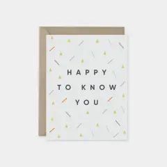 "Happy to Know You" Confetti Card