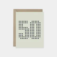 Birthday Age Card, Age Fifty, Square