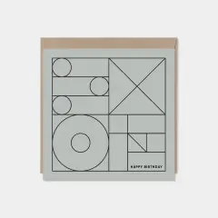 Geo Modern Line Art Card III, Minimalist