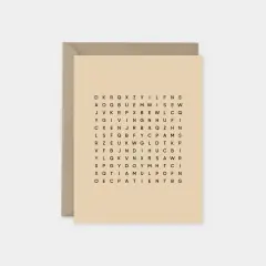 Parchment Father's Day Word Search Card