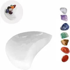 Chakra Stone Kit with Selenite Bowl 4 Inch Crystals and Healing Stones| 9 Piece Crystal Sets